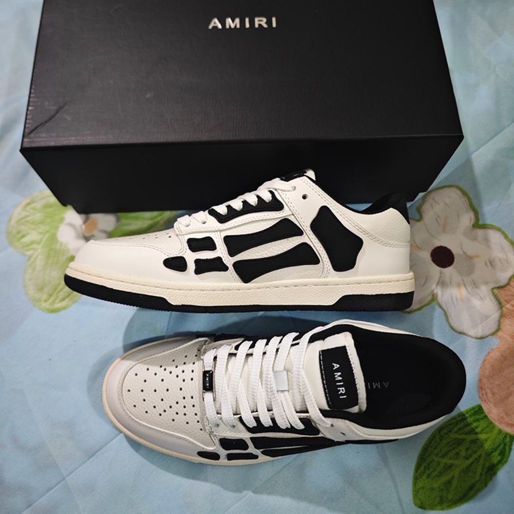 Amiri White And Black Skeleton Sneakers